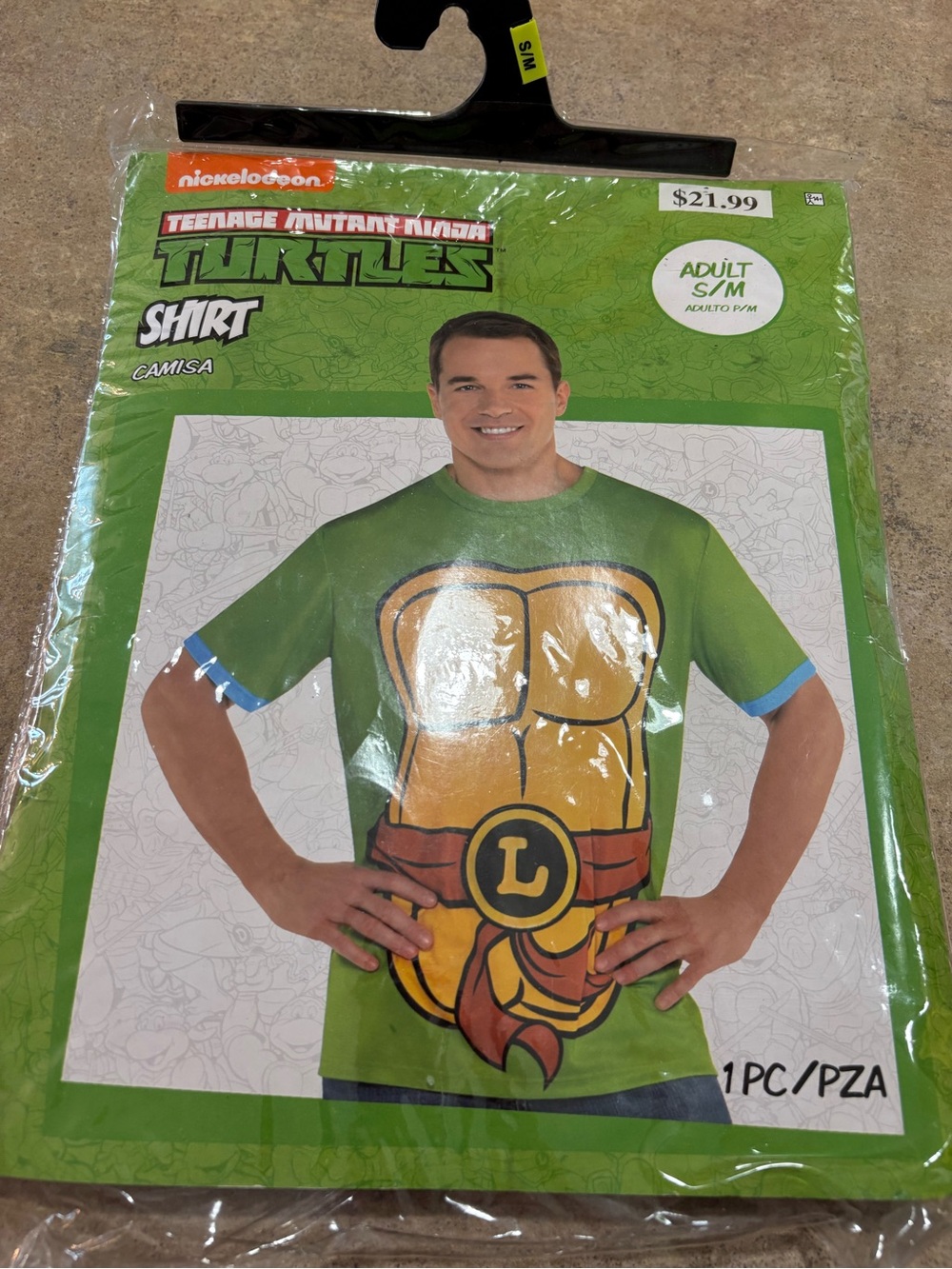 TMNT Adult T Shirt Size Small/medium Leonardo New Halloween Cosplay Y2K